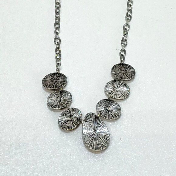 Arizona Jean Co. Necklace Multicolor Pendant Statement Silver Tone Chain 16 Inch - Picture 4 of 7